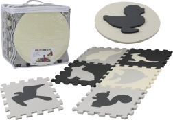 Tapis de jeu en mousse EVA contrastée molle gris 28 pièces