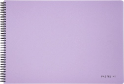 Carnet de croquis A3 avec reliure à spirale rigide, 40 feuilles, couleur violette