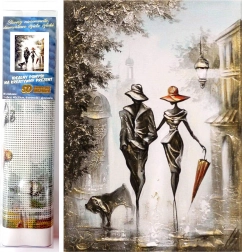 Peinture diamant Promenade romantique 30x40 cm