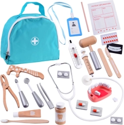 Ensemble en bois du petit dentiste avec sac
