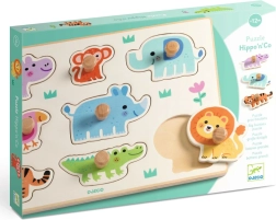 Djeco puzzle à encastrer Animaux de la jungle