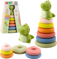 Pyramide sensorielle écologique souple avec dinosaure