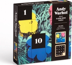 Puzzle coulissant en bois Andy Warhol : Fleurs 2‑en‑1