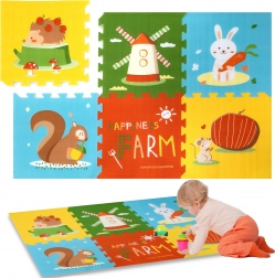 Humbi tapis puzzle en mousse 1,5 cm XXL animaux, 6 pièces, 165 × 112 cm