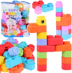 Blocs de construction en caoutchouc doux et colorés pour enfants 36 pièces