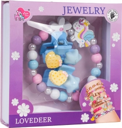 ensemble de bijoux pour enfants licorne fleur blanche
