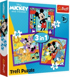 Puzzle 3-en-1 Mickey Mouse et ses amis (20, 36, 50 pièces) Trefl