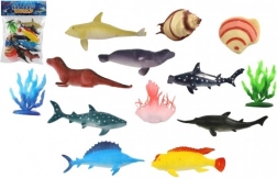 Ensemble d’animaux marins avec accessoires, 13 pièces (10–13 cm)