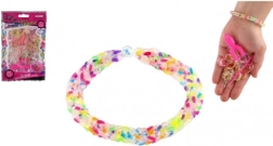Ensemble d'élastiques pour tressage de bracelets - arc-en-ciel
