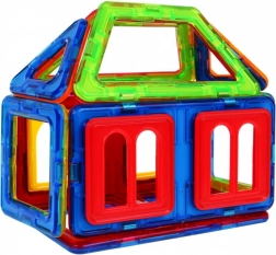 Mini jeu de construction magnétique pour enfants 3+ – pièces colorées, 13 éléments avec guide architectural