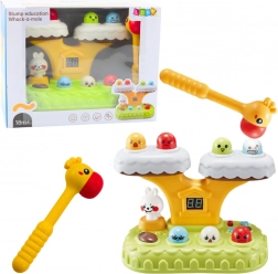 Jeu interactif Whack‑a‑Mole pour enfants avec mélodies et 7 vitesses