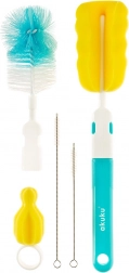 Set de brosses pour nettoyer les bouteilles, tétines et pailles AKUKU bleu