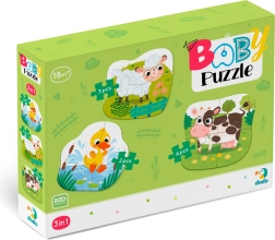 Dodo puzzle pour enfants Animaux de la ferme 3-en-1 (2, 3, 4 pièces)