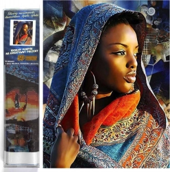 Peinture diamant Fille pensive 30x40 cm