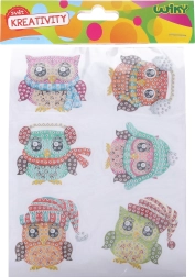 kit créatif autocollants diamant chouettes