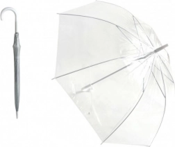 Parapluie de mariage transparent en plastique/métal 82 cm