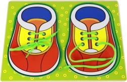 Jouet éducatif en bois Apprendre à lacer ses chaussures