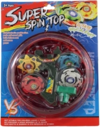 Toupies à lanceur avec arène et 4 toupies