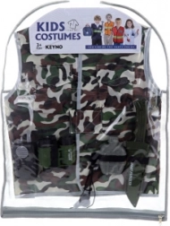 Costume de soldat pour enfants avec ensemble d’accessoires