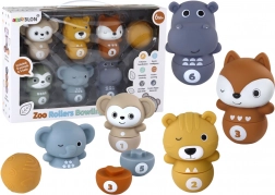 bowling avec des animaux pour tout-petits – jeu interactif avec balle