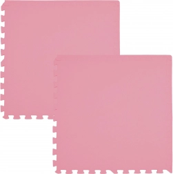 Tapis en mousse HUMBI 120 × 60 cm, puzzle étanche, rose, 2 pièces