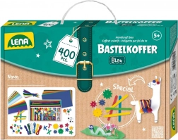 Lena mallette créative pour petits bricoleurs, bleue – 400 pcs
