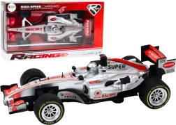 Voiture de sport de course à entraînement 1:9, argentée, lumières et sons