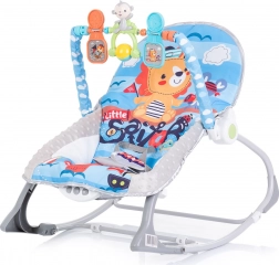 Transat vibrant 2-en-1 pour bébé Baby Spa – Bleu