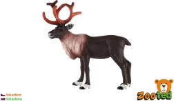 Renne polaire Zooted, figurine en plastique de 15 cm