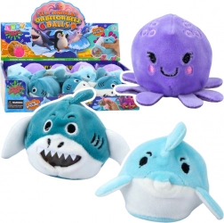 Jouet anti-stress en peluche à presser avec billes d’eau – animaux marins 6 cm