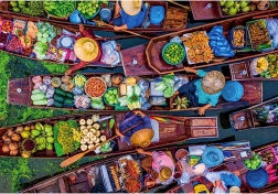 Puzzle Marché flottant thaïlandais 1000 pièces CLEMENTONI