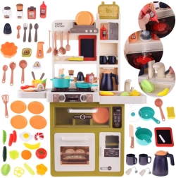 Cuisine pour enfants avec vapeur, eau courante et 49 accessoires