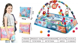 Tapis d’éveil éducatif pour les tout-petits avec jouets suspendus et balles