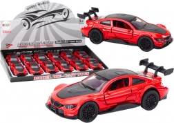 Voiture de sport métallique 1:32 à friction – rouge