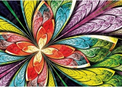 YAZZ puzzle fleur colorée 1000 pièces