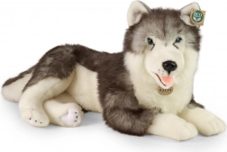 Chien husky en peluche couché 60 cm ECO‑FRIENDLY de RAPPA