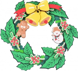 Woodcraft puzzle 3D en bois couronne de Noël