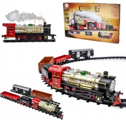 Woopie train électrique classique avec sons, lumières et fumée – ensemble de 29 pièces