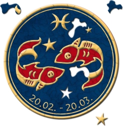 Puzzle rond Zodiaque : Poissons, 33 pièces