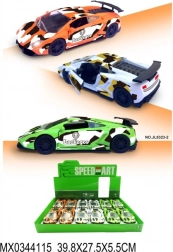 Modèle de voiture de sport en métal LAEVEGOS avec portes ouvrantes et mécanisme à rétrofriction