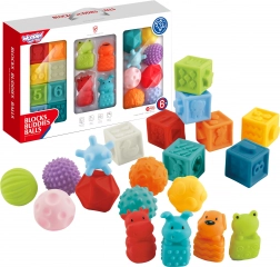 Woopie Baby cubes sensoriels avec sifflet – apprendre à compter, 20 pièces