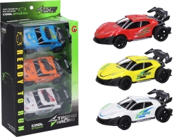 Set de petites voitures métalliques 11 cm – 3 pcs, à rétrofriction