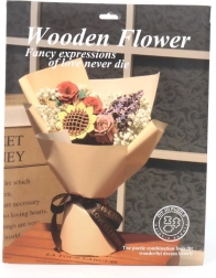 Fleur 3D en bois à assembler