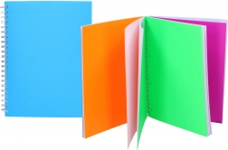 Cahier spirale A4 ligné, 100 feuilles, 4 en 1