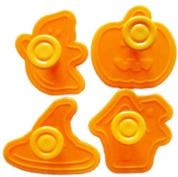 Emporte-pièces en plastique Toro avec tampon Halloween, 4 pièces