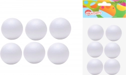 Boules en polystyrène décoratives 3 cm, 6 pcs