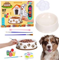 Kit créatif pour peindre une gamelle pour chien, 6 pièces