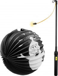 Lampion d’Halloween Fantôme avec baguette lumineuse