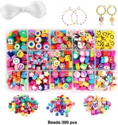 Kit DIY pour fabriquer des colliers et des bracelets, 300 pcs