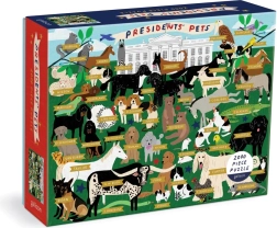 Puzzle Galison Animaux de compagnie présidentiels 2000 pièces